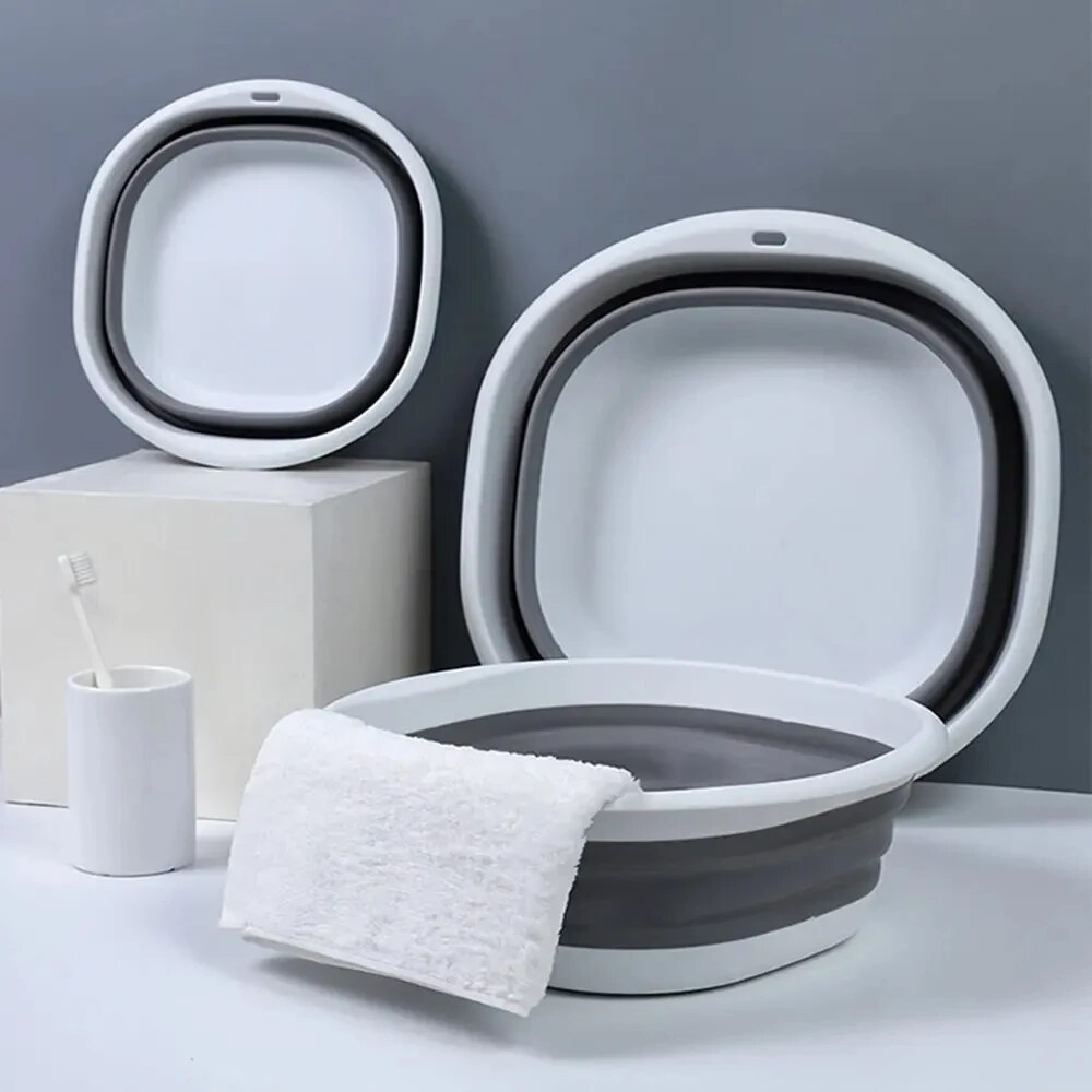 Baby Bath Tub Foldable - Plastic Folding Basins Portable Wash Basins