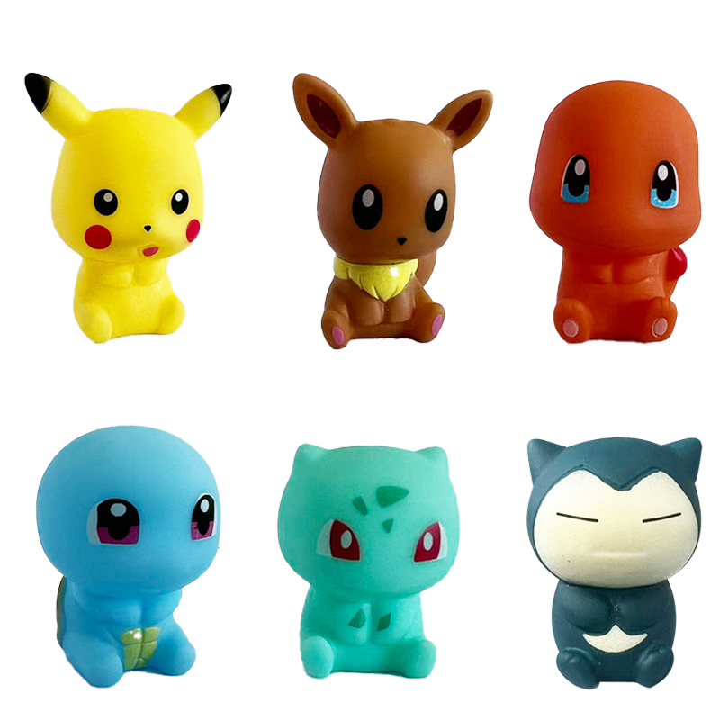 Baby Products In Japan - 6Pcs Pokemon Bath Toys Pikachu Bulbasaur