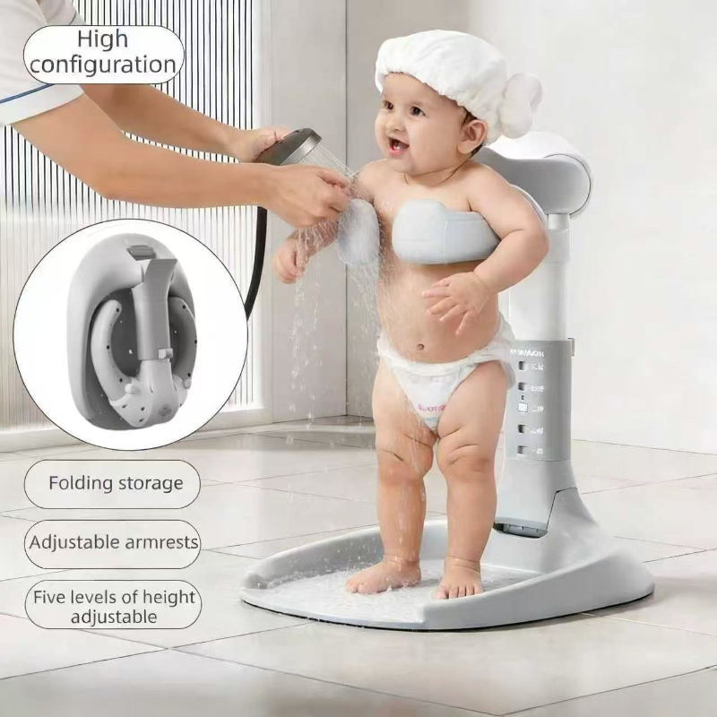 Baby Bath Tub Foldable - Foldable Baby Standing Shower Stand -