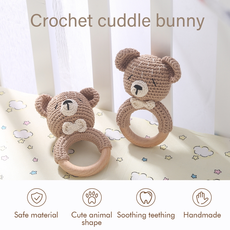 1PC Crochet Animal Bear Rattle - Baby Products Pictures review and price