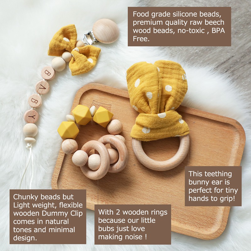 1pc Baby Rattle Wooden Ring Be - Baby Products Pictures review and price