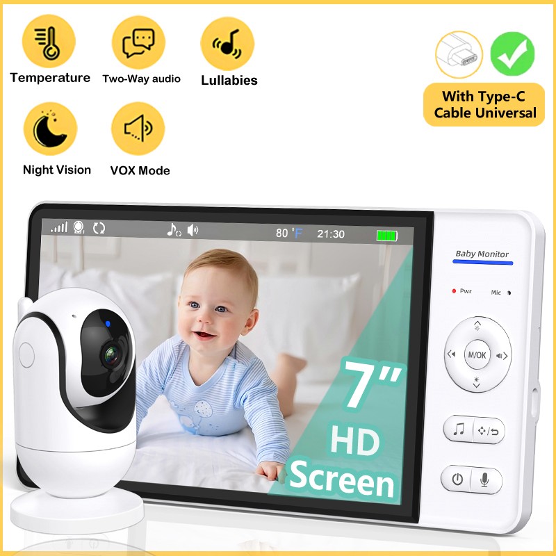 No WiFi 7 Inch Baby Monitor 2- - Baby Products Video review and price
