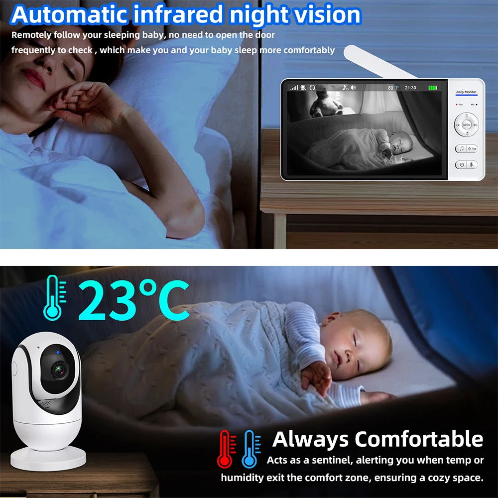 No WiFi 7 Inch Baby Monitor 2- - Baby Products Video review and price