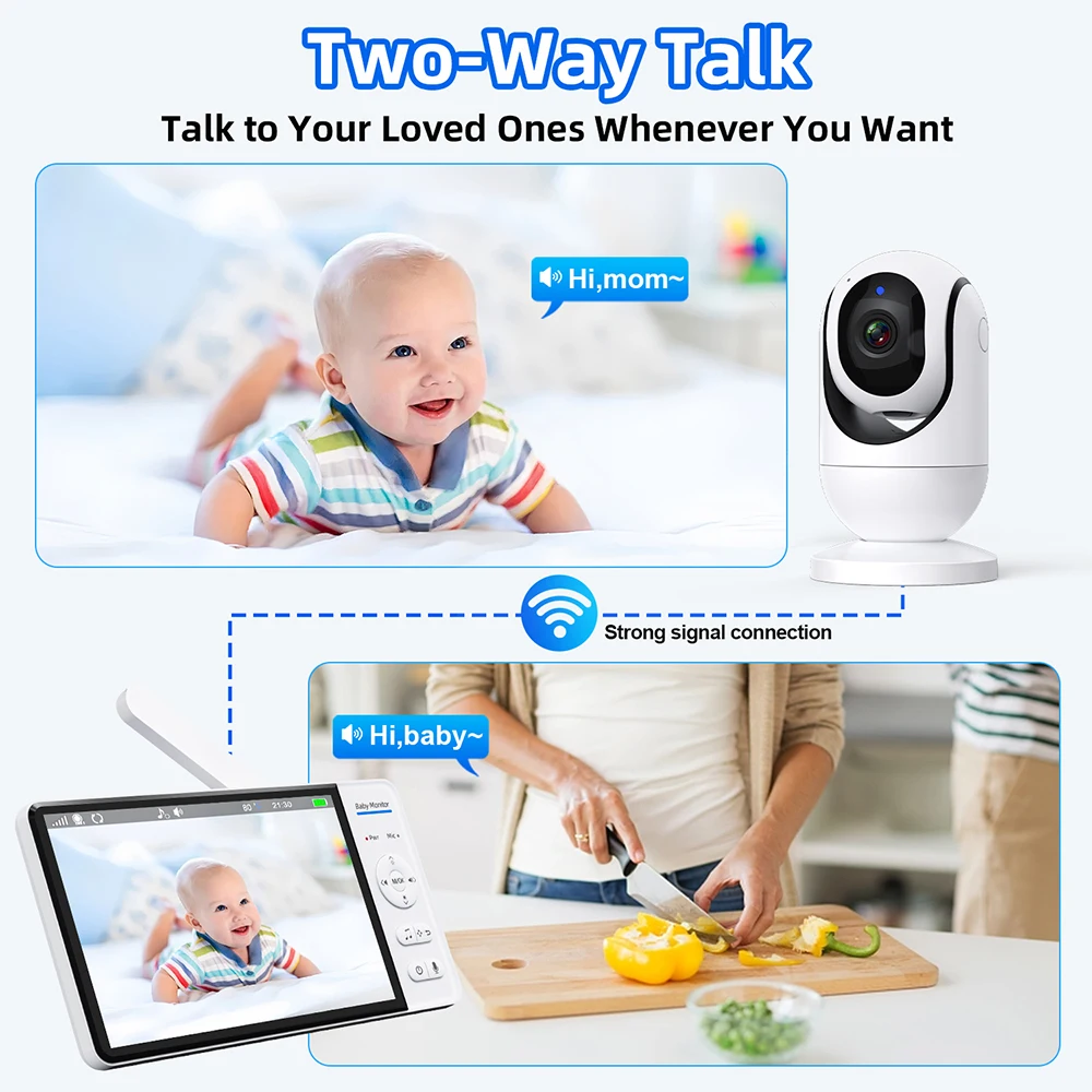 No WiFi 7 Inch Baby Monitor 2- - Baby Products Video review and price